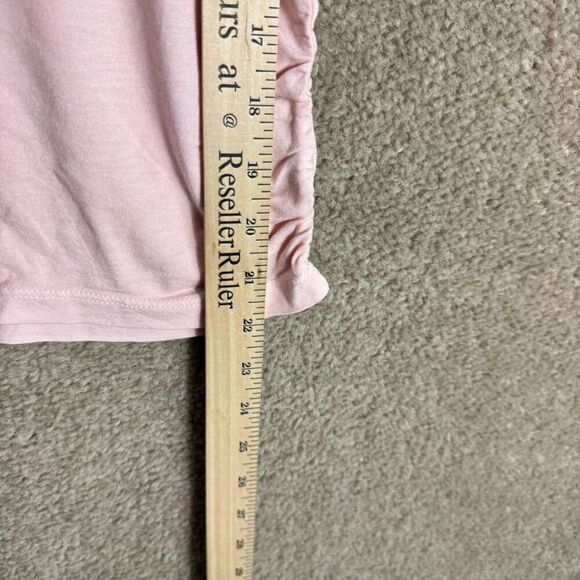 Carbon38 Tee-Shirt Womens Size Small Lotus Ruched Short Sleeve Crew Cotton Modal - Picture 7 of 11